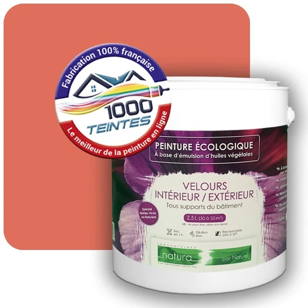Peinture Natura Tassili® Les Rouges (Mille Teintes E3-9) Intérieur/Extérieur VELOURS