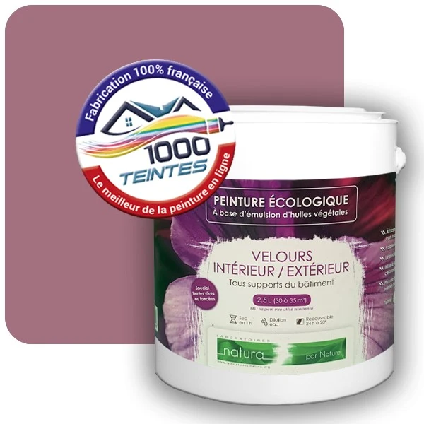 Peinture Natura Tassili® Les Roses (Mille Teintes E1-33) Intérieur/Extérieur VELOURS