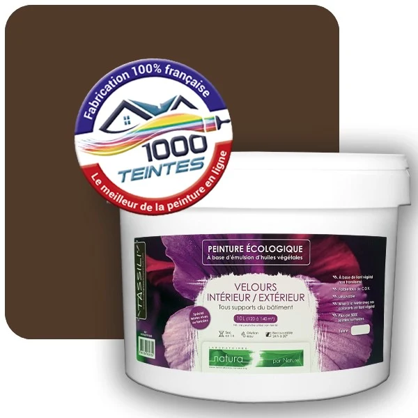 Peinture Natura Tassili® Brun Terre (RAL Classic 8028) Intérieur/Extérieur VELOURS