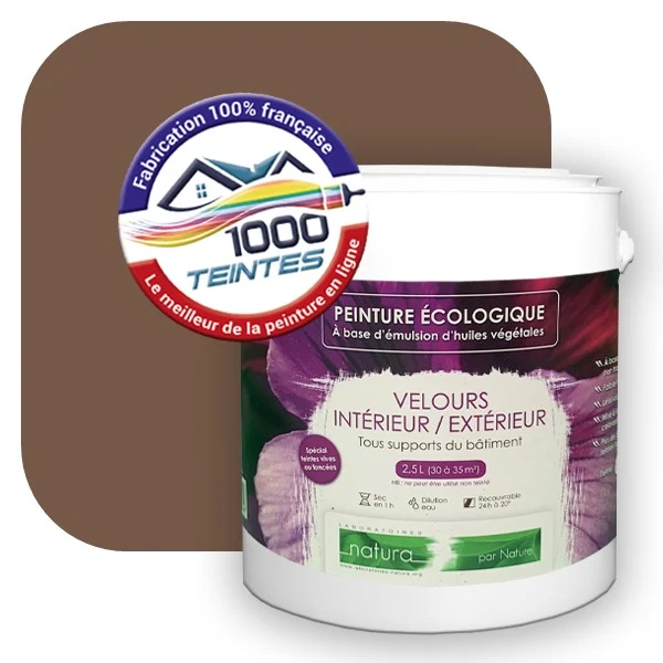 Peinture Natura Tassili® Brun Pâle (RAL Classic 8025) Intérieur/Extérieur VELOURS