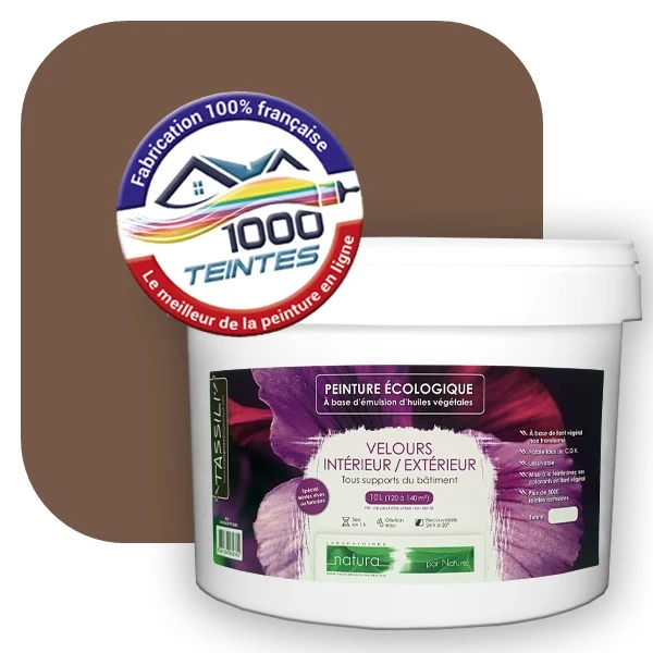Peinture Natura Tassili® Brun Pâle (RAL Classic 8025) Intérieur/Extérieur VELOURS