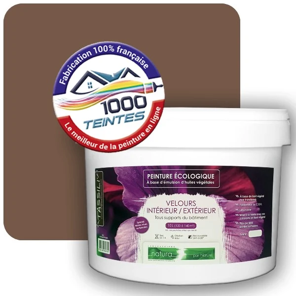 Peinture Natura Tassili® Brun Pâle (RAL Classic 8025) Intérieur/Extérieur VELOURS