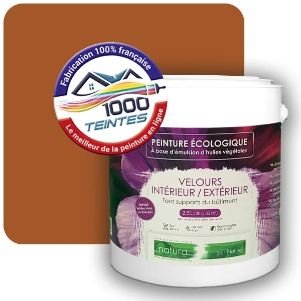 Peinture Natura Tassili® Brun Orangé (RAL Classic 8023) Intérieur/Extérieur VELOURS