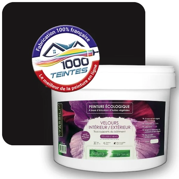 Peinture Natura Tassili® Brun Noir (RAL Classic 8022) Intérieur/Extérieur VELOURS