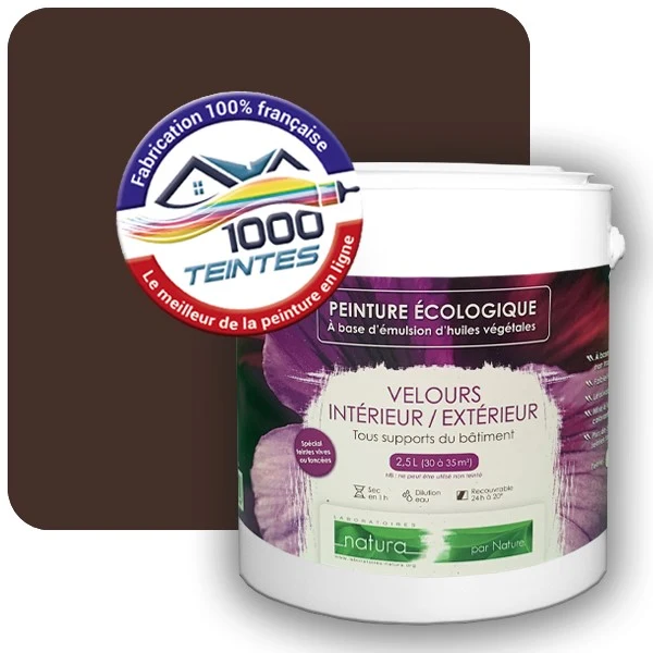 Peinture Natura Tassili® Brun Chocolat (RAL Classic 8017) Intérieur/Extérieur VELOURS