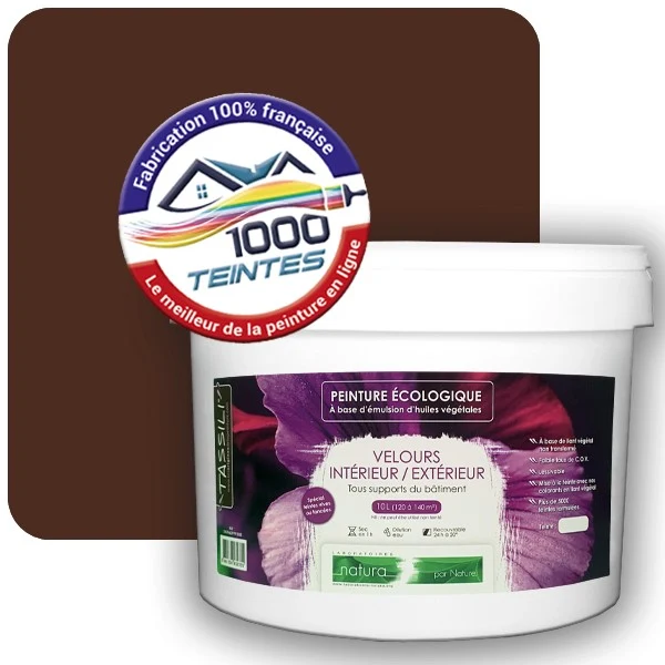 Peinture Natura Tassili® Brun Acajou (RAL Classic 8016) Intérieur/Extérieur VELOURS