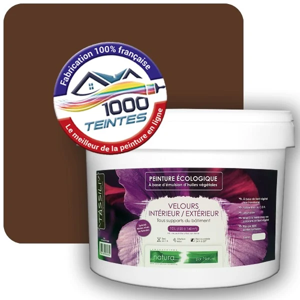 Peinture Natura Tassili® Brun Noisette (RAL Classic 8011) Intérieur/Extérieur VELOURS