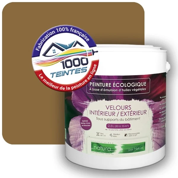 Peinture Natura Tassili® Brun Vert (RAL Classic 8000) Intérieur/Extérieur VELOURS
