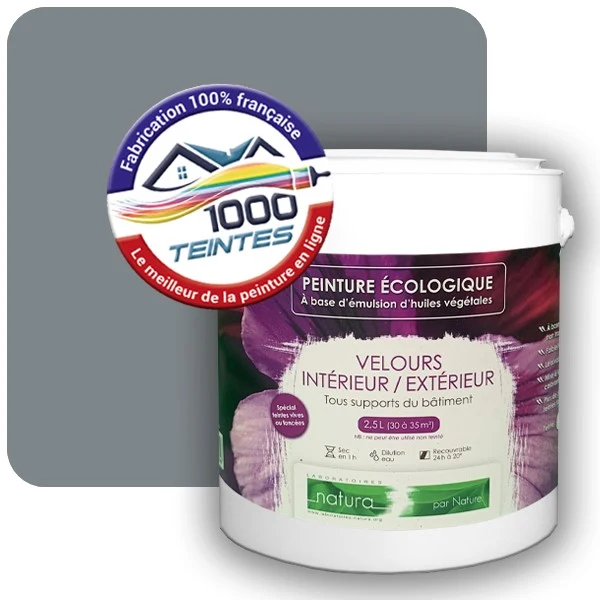 Peinture Natura Tassili® Telegris 2 (RAL Classic 7046) Intérieur/Extérieur VELOURS