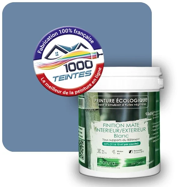 Peinture Natura Tassili® Les Bleus (Mille Teintes E14-54) Intérieur/Extérieur MAT