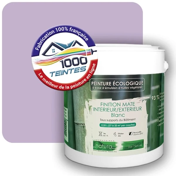 Peinture Natura Tassili® Les Violets (Mille Teintes E15-43) Intérieur/Extérieur MAT
