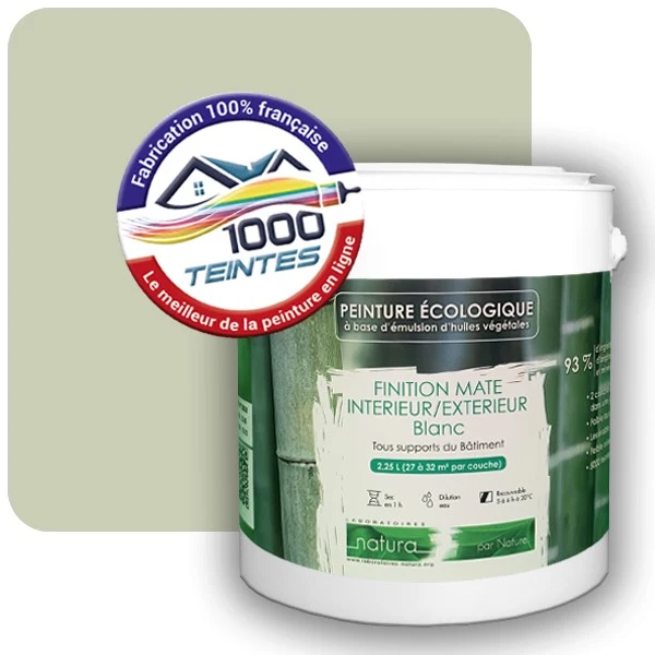 Peinture Natura Tassili® Les Verts (Mille Teintes E10-17) Intérieur/Extérieur MAT