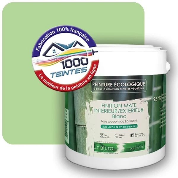 Peinture Natura Tassili® Les Verts (Mille Teintes E10-27) Intérieur/Extérieur MAT