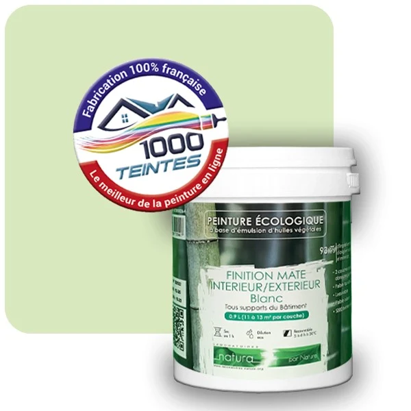 Peinture Natura Tassili® Les Verts (Mille Teintes E10-26) Intérieur/Extérieur MAT