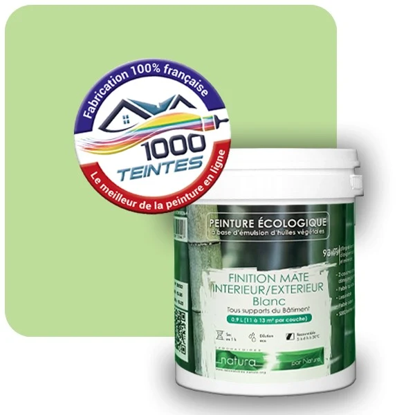 Peinture Natura Tassili® Les Verts (Mille Teintes E10-22) Intérieur/Extérieur MAT