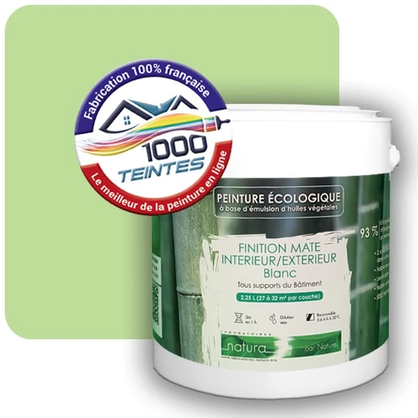 Peinture Natura Tassili® Les Verts (Mille Teintes E10-22) Intérieur/Extérieur MAT
