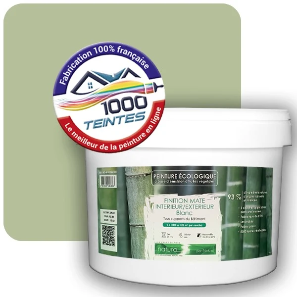 Peinture Natura Tassili® Les Verts (Mille Teintes E10-33) Intérieur/Extérieur MAT
