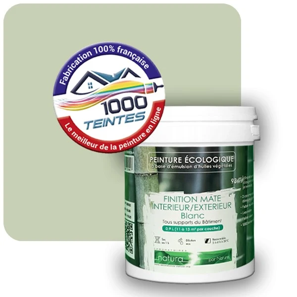 Peinture Natura Tassili® Les Verts (Mille Teintes E10-32) Intérieur/Extérieur MAT
