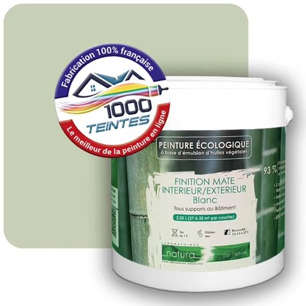 Peinture Natura Tassili® Les Verts (Mille Teintes E10-32) Intérieur/Extérieur MAT