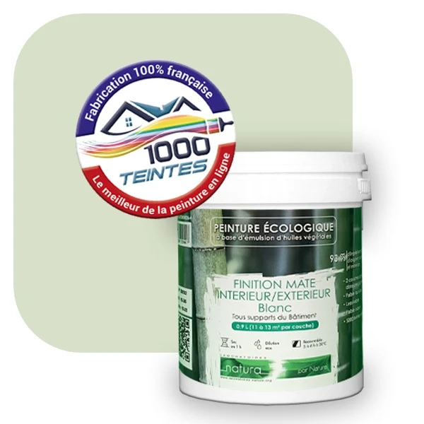 Peinture Natura Tassili® Les Verts (Mille Teintes E10-31) Intérieur/Extérieur MAT