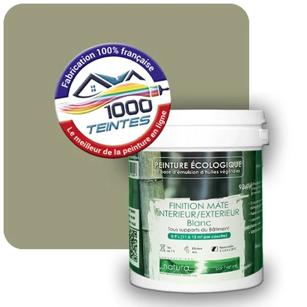 Peinture Natura Tassili® Les Verts (Mille Teintes E10-37) Intérieur/Extérieur MAT