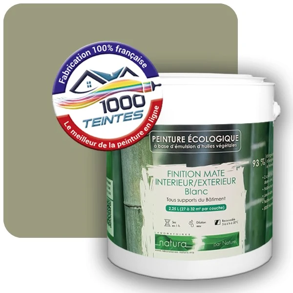 Peinture Natura Tassili® Les Verts (Mille Teintes E10-37) Intérieur/Extérieur MAT