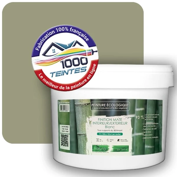 Peinture Natura Tassili® Les Verts (Mille Teintes E10-37) Intérieur/Extérieur MAT