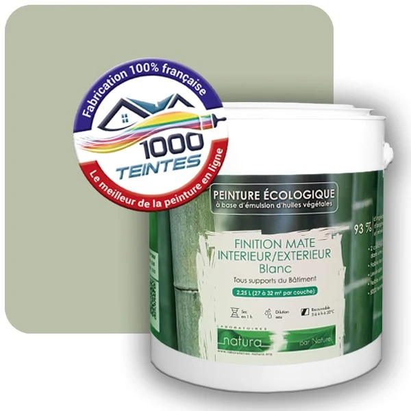 Peinture Natura Tassili® Les Verts (Mille Teintes E10-36) Intérieur/Extérieur MAT