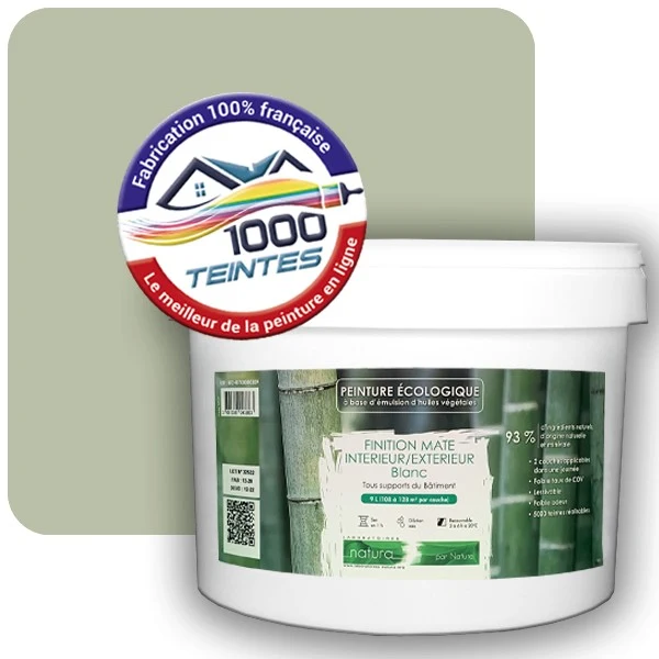 Peinture Natura Tassili® Les Verts (Mille Teintes E10-36) Intérieur/Extérieur MAT