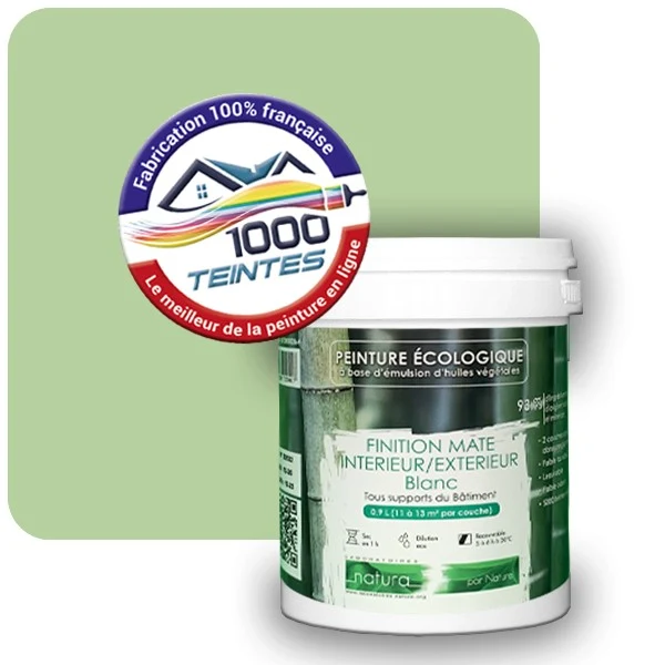 Peinture Natura Tassili® Les Verts (Mille Teintes E10-47) Intérieur/Extérieur MAT