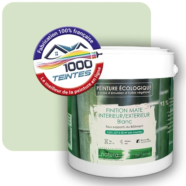Peinture Natura Tassili® Les Verts (Mille Teintes E10-46) Intérieur/Extérieur MAT