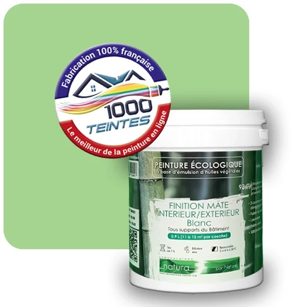 Peinture Natura Tassili® Les Verts (Mille Teintes E10-42) Intérieur/Extérieur MAT