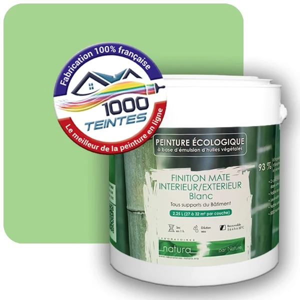 Peinture Natura Tassili® Les Verts (Mille Teintes E10-42) Intérieur/Extérieur MAT