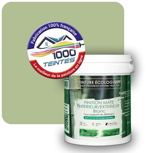 Peinture Natura Tassili® Les Verts (Mille Teintes E10-53) Intérieur/Extérieur MAT