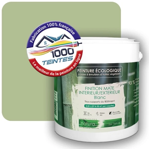 Peinture Natura Tassili® Les Verts (Mille Teintes E10-53) Intérieur/Extérieur MAT