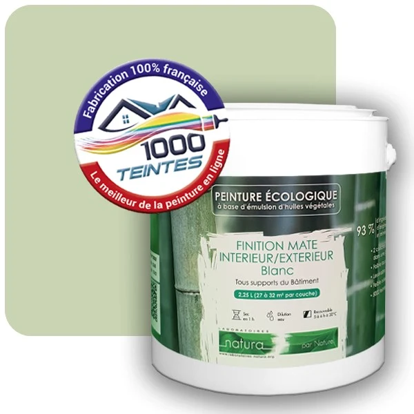 Peinture Natura Tassili® Les Verts (Mille Teintes E10-52) Intérieur/Extérieur MAT