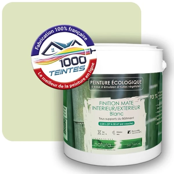 Peinture Natura Tassili® Les Verts (Mille Teintes E10-6) Intérieur/Extérieur MAT
