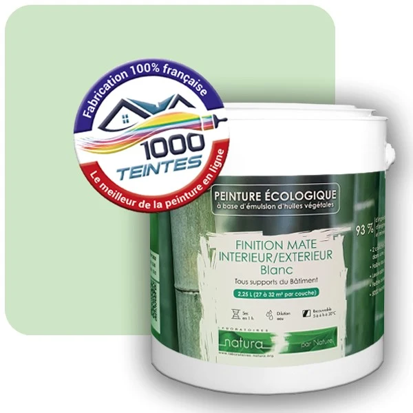 Peinture Natura Tassili® Les Verts (Mille Teintes E11-1) Intérieur/Extérieur MAT