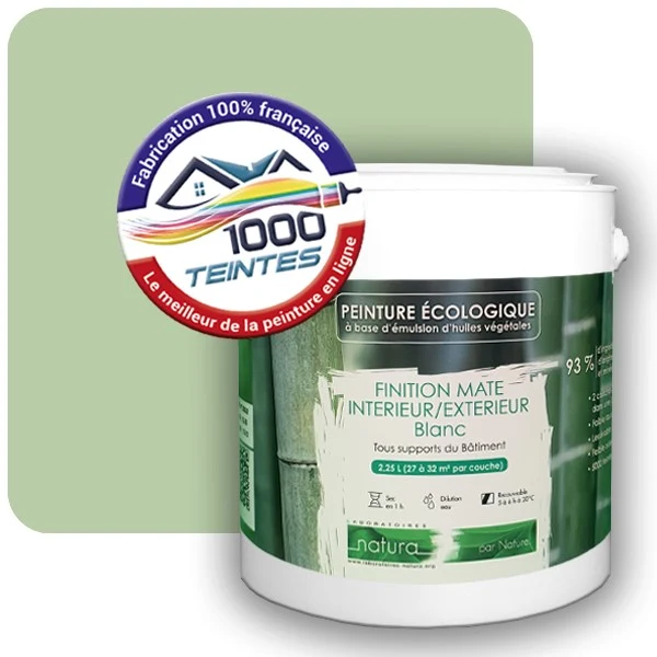 Peinture Natura Tassili® Les Verts (Mille Teintes E11-12) Intérieur/Extérieur MAT