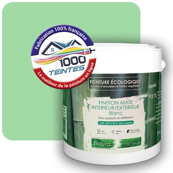 Peinture Natura Tassili® Les Verts (Mille Teintes E11-2) Intérieur/Extérieur MAT