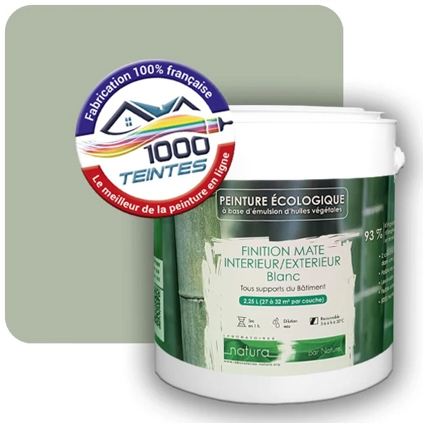 Peinture Natura Tassili® Les Verts (Mille Teintes E11-17) Intérieur/Extérieur MAT