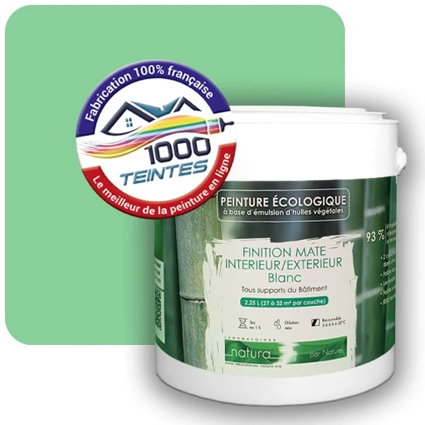 Peinture Natura Tassili® Les Verts (Mille Teintes E11-23) Intérieur/Extérieur MAT