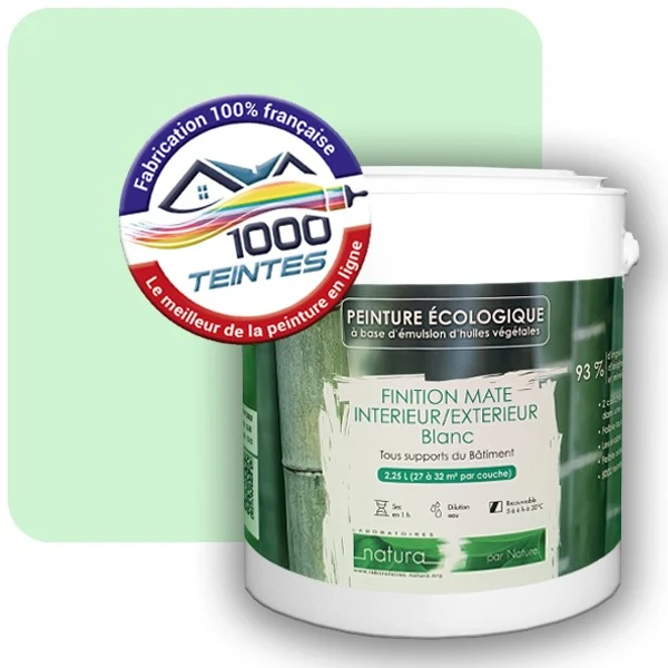 Peinture Natura Tassili® Les Verts (Mille Teintes E11-22) Intérieur/Extérieur MAT