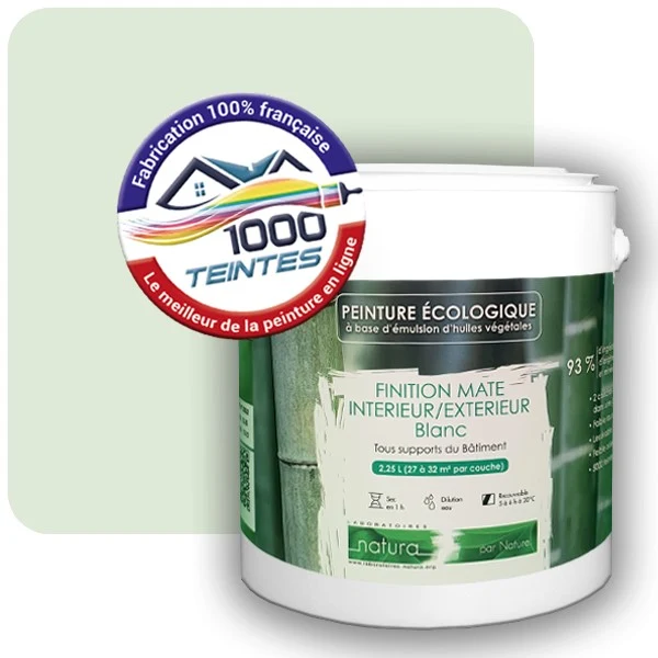 Peinture Natura Tassili® Les Verts (Mille Teintes E11-21) Intérieur/Extérieur MAT