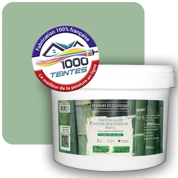 Peinture Natura Tassili® Les Verts (Mille Teintes E11-28) Intérieur/Extérieur MAT