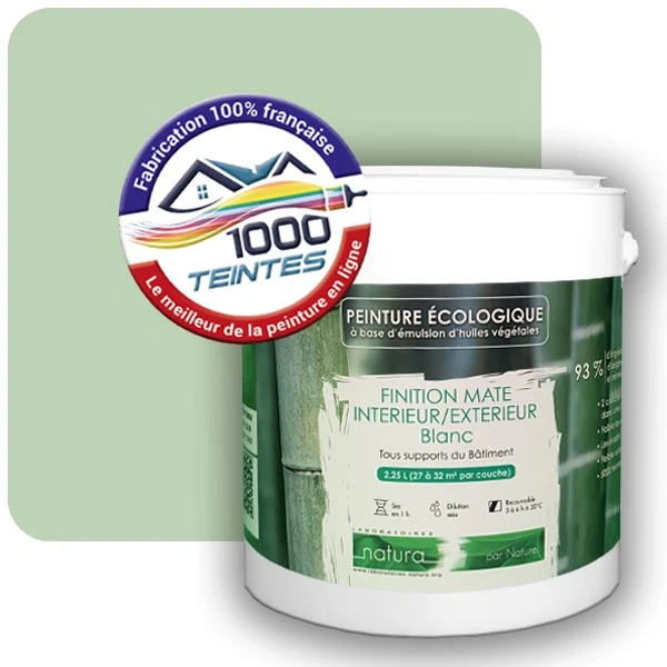 Peinture Natura Tassili® Les Verts (Mille Teintes E11-27) Intérieur/Extérieur MAT