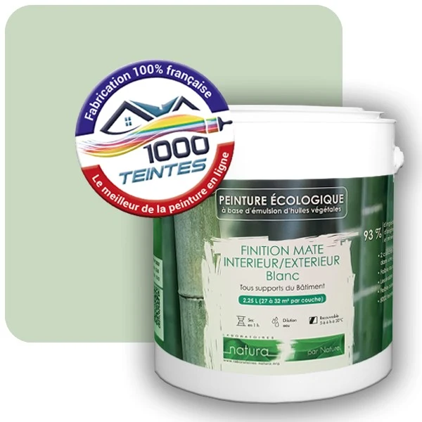Peinture Natura Tassili® Les Verts (Mille Teintes E11-26) Intérieur/Extérieur MAT