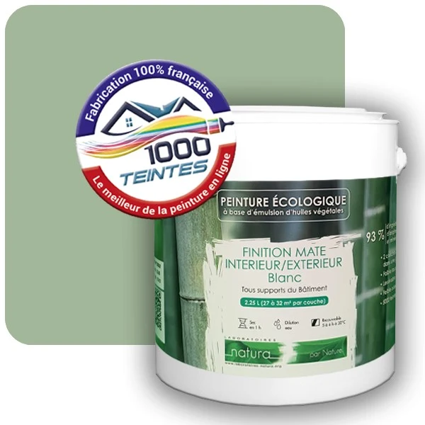 Peinture Natura Tassili® Les Verts (Mille Teintes E11-32) Intérieur/Extérieur MAT