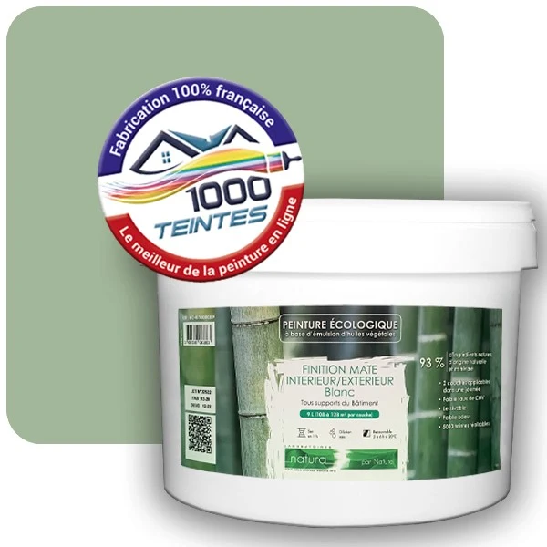 Peinture Natura Tassili® Les Verts (Mille Teintes E11-32) Intérieur/Extérieur MAT