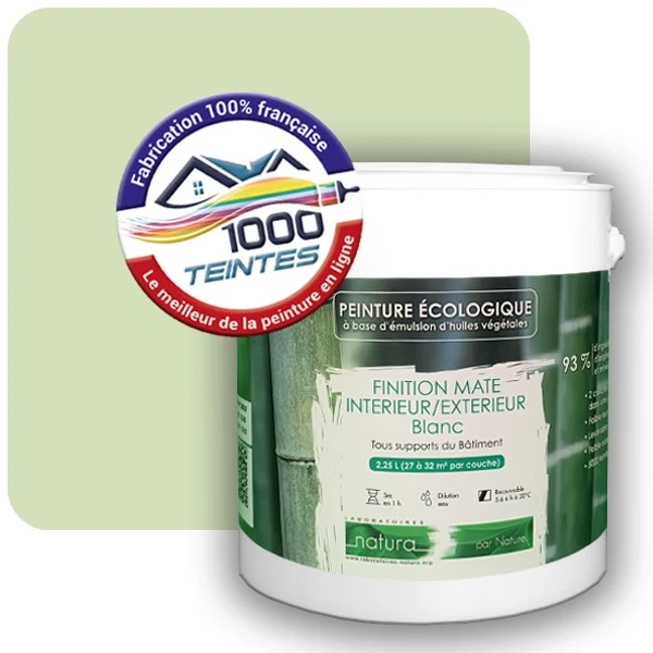 Peinture Natura Tassili® Les Verts (Mille Teintes E11-31) Intérieur/Extérieur MAT